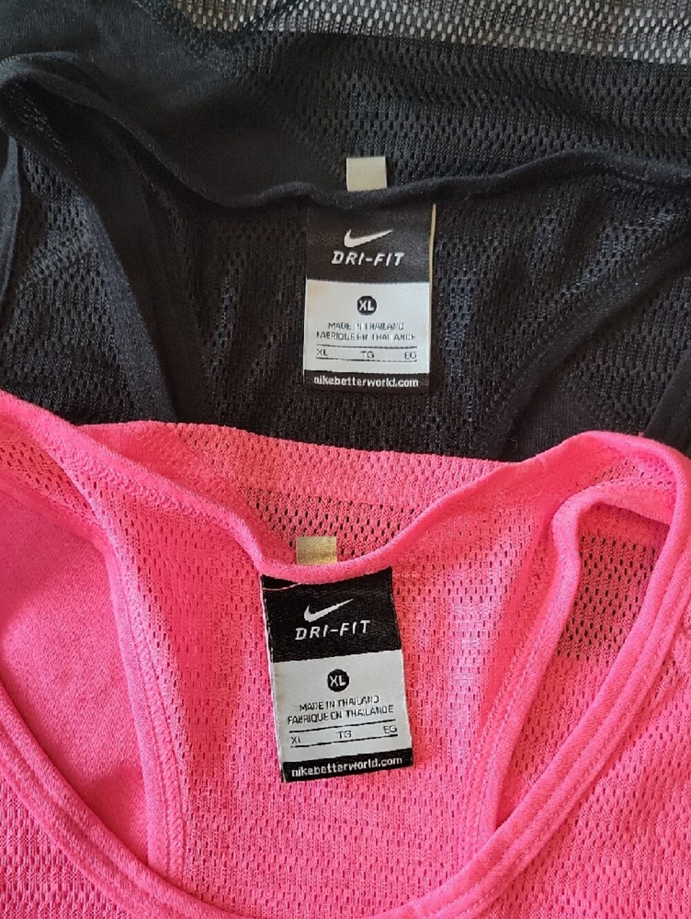 Nike Women’s Racerback Tank Top - Hot Pink & Black - Picture 3 of 3